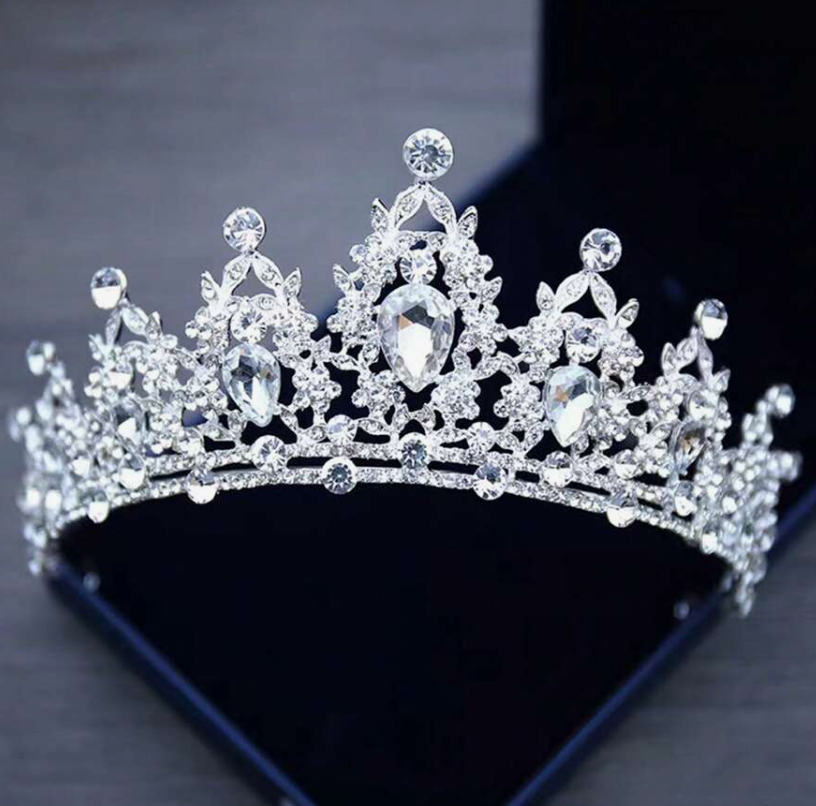 Alloy & Rhinestone Bride Wedding Crown, Princess Crown