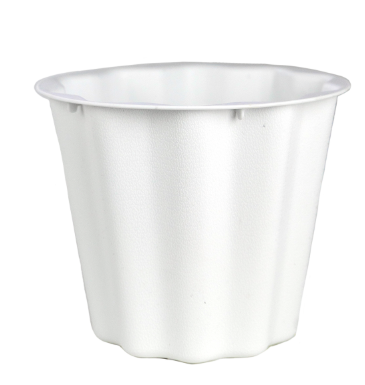 white floral container